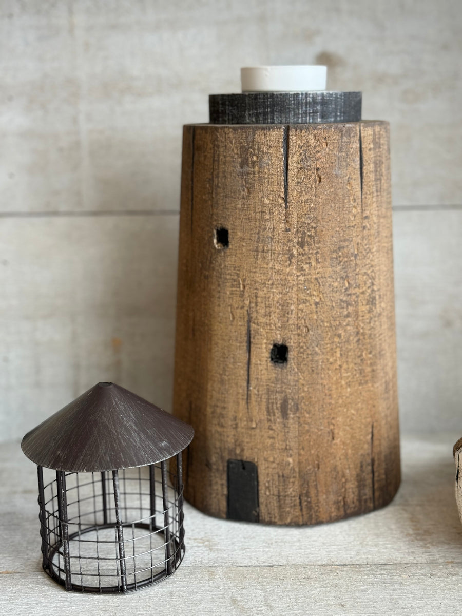 Large wood lighthouse – La Belle Vie Home Decor