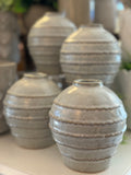 Grey textured vase