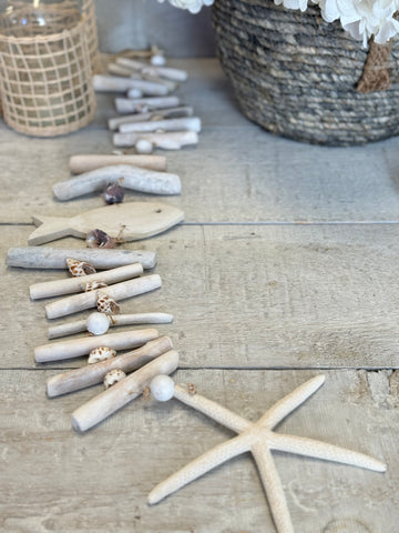 Long starfish and driftwood windchime