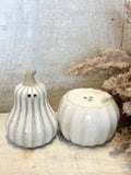 Stackable pumpkin salt and pepper shakers