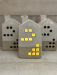 Light up ceramic house