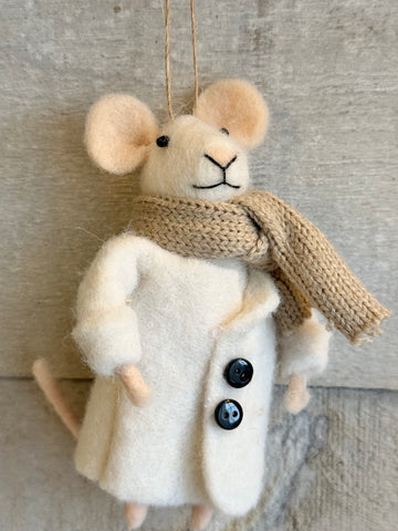 Snowbound Sadie mouse ornament