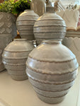 Grey textured vase