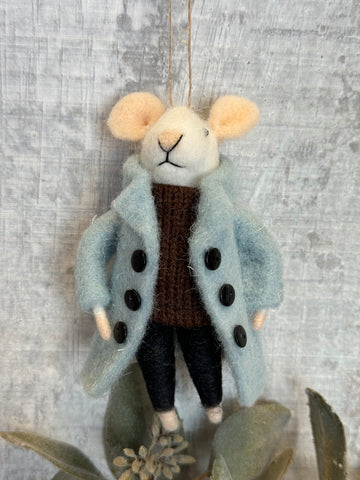 Peacoat Paul mouse ornament