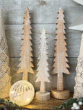 The carved wood trees