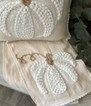 Knit Pumpkin pillow