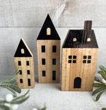 The wooden house set
