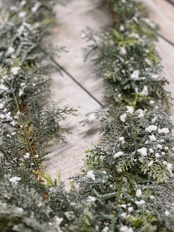Snow glistening garland