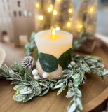 The mini white berry wreath