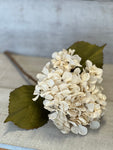 Vintage white faux hydrangeas