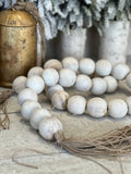 White extra large bead garland