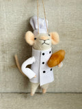 Chef mouse ornament