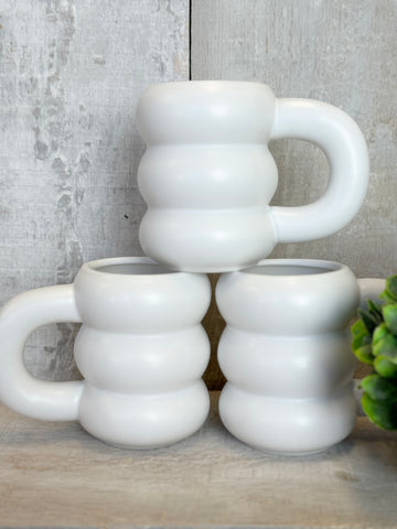 White Bubble mugs