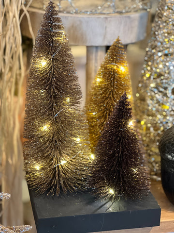 Multitone glitter LED Trees with stand