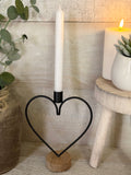 The heart taper candle holder