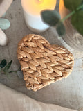 The seagrass heart coasters