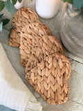The seagrass heart coasters