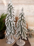 Snowy metal stand tree