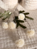 The mini cream pom pom floral