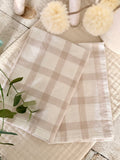 The blush striped tea towel set