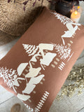 Snowy village pillow