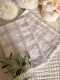 The blush striped tea towel set