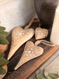 Snowflake heart ornament