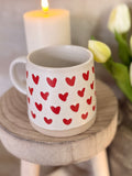 The red heart mug