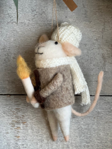 Candlelight mouse ornament