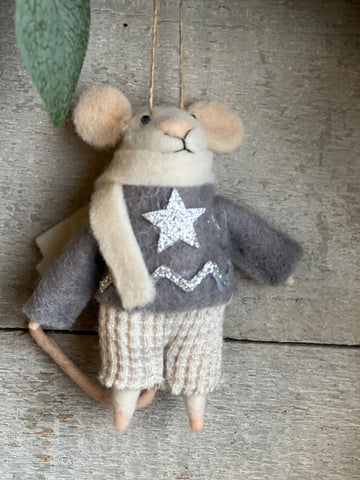 North Star Nelle mouse ornament