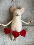 Love you more mouse ornaments