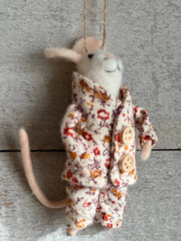 Pyjama mouse ornament