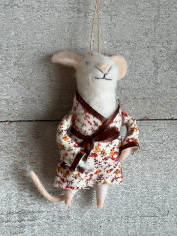 Patty pyjama mouse ornament