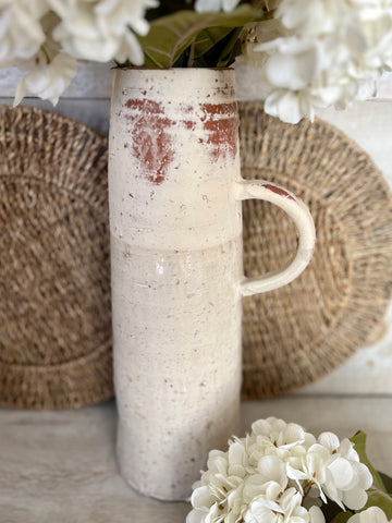 The textured terracotta jug vase
