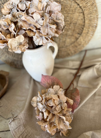 Faux dried hydrangea