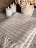 The cotton stripped throw