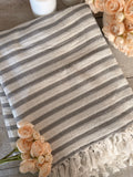 The cotton stripped throw