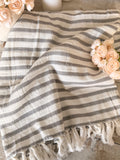 The cotton stripped throw