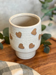 The speckle heart planter