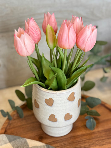 The speckle heart planter