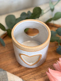 The speckle heart candle holder