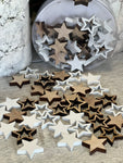 Large wood star confetti