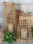 basket weave battery operated lanterns