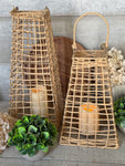 basket weave battery operated lanterns