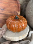 orange ceramic pumpkin
