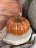 orange ceramic pumpkin