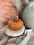 orange ceramic pumpkin
