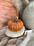 orange ceramic pumpkin