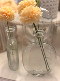 The clear glass bud vase