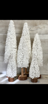 Sparkling white snowy trees